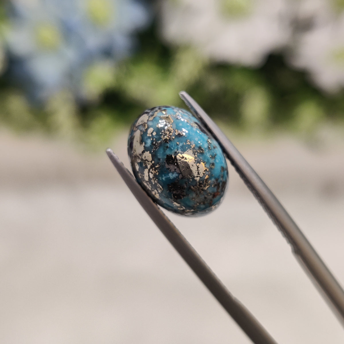 Natural Turquoise Gemstone (Firoza) TUR 96 5.64 Carat Certified
