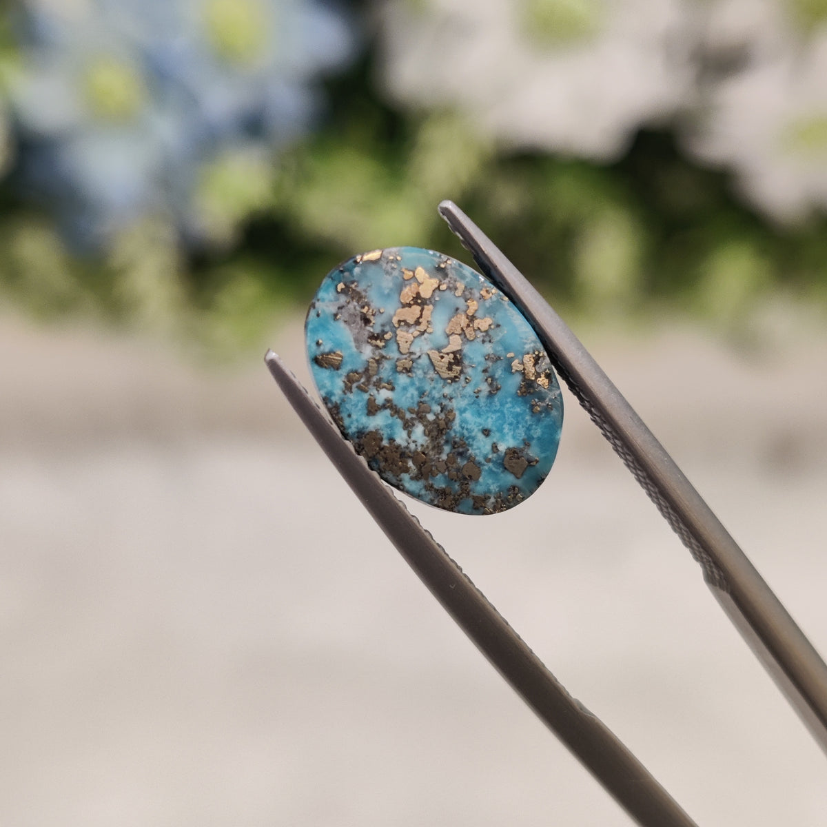 Natural Turquoise Gemstone (Firoza) TUR 96 5.64 Carat Certified