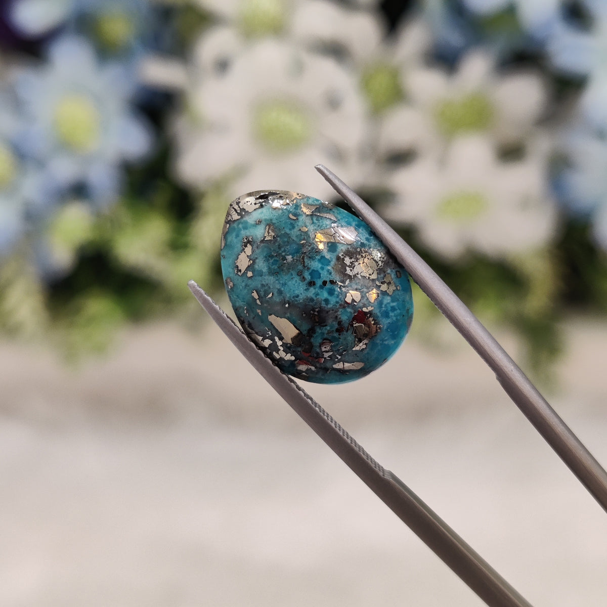 Natural Turquoise Gemstone (Firoza) TUR 208 5.46 Carat Certified