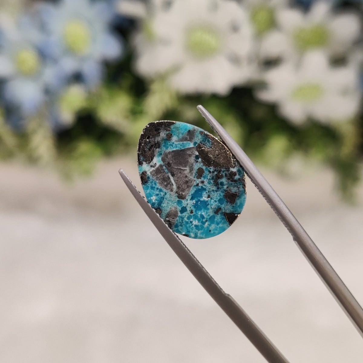 Natural Turquoise Gemstone (Firoza) TUR 208 5.46 Carat Certified