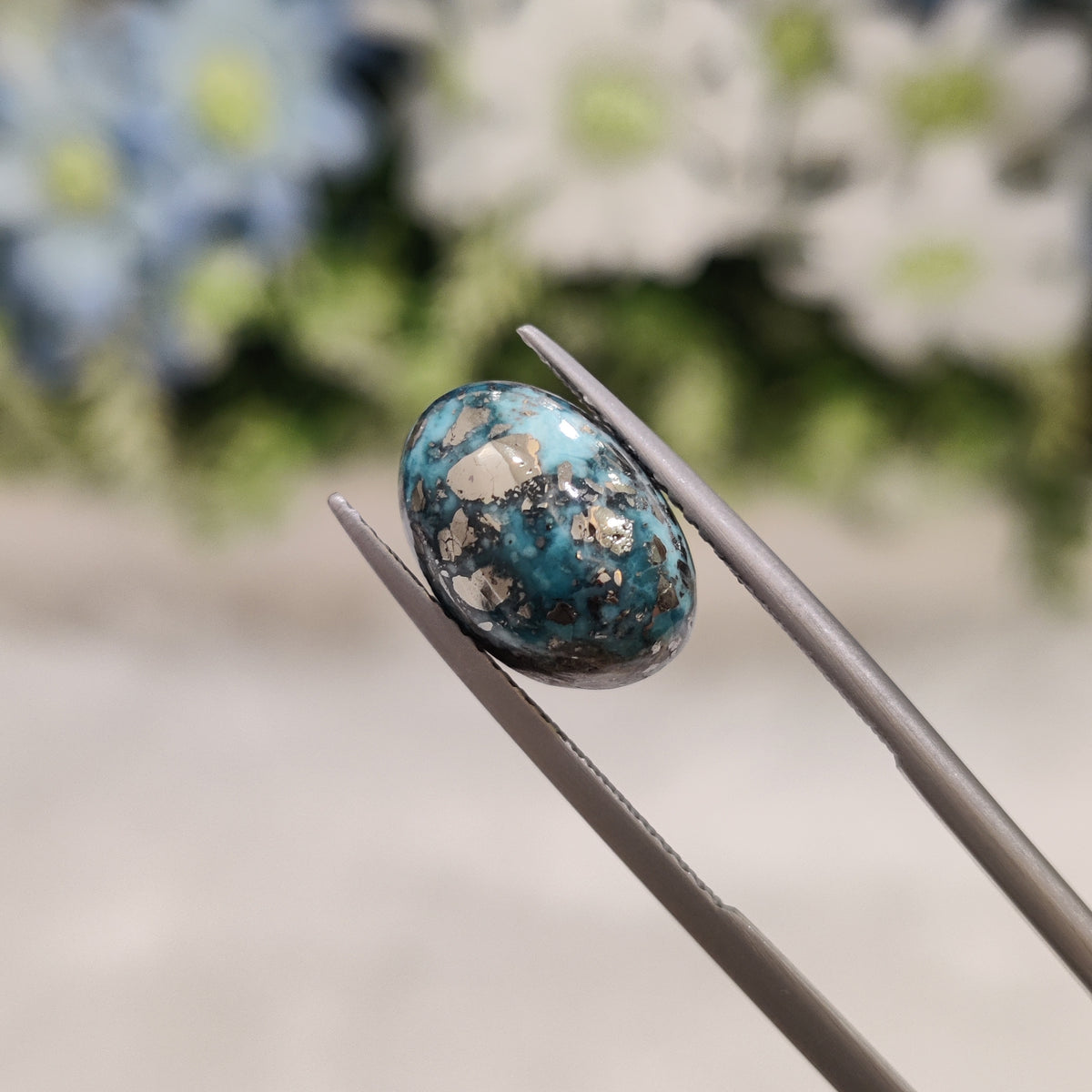 Natural Turquoise Gemstone (Firoza) TUR 103 5.8 Carat Certified