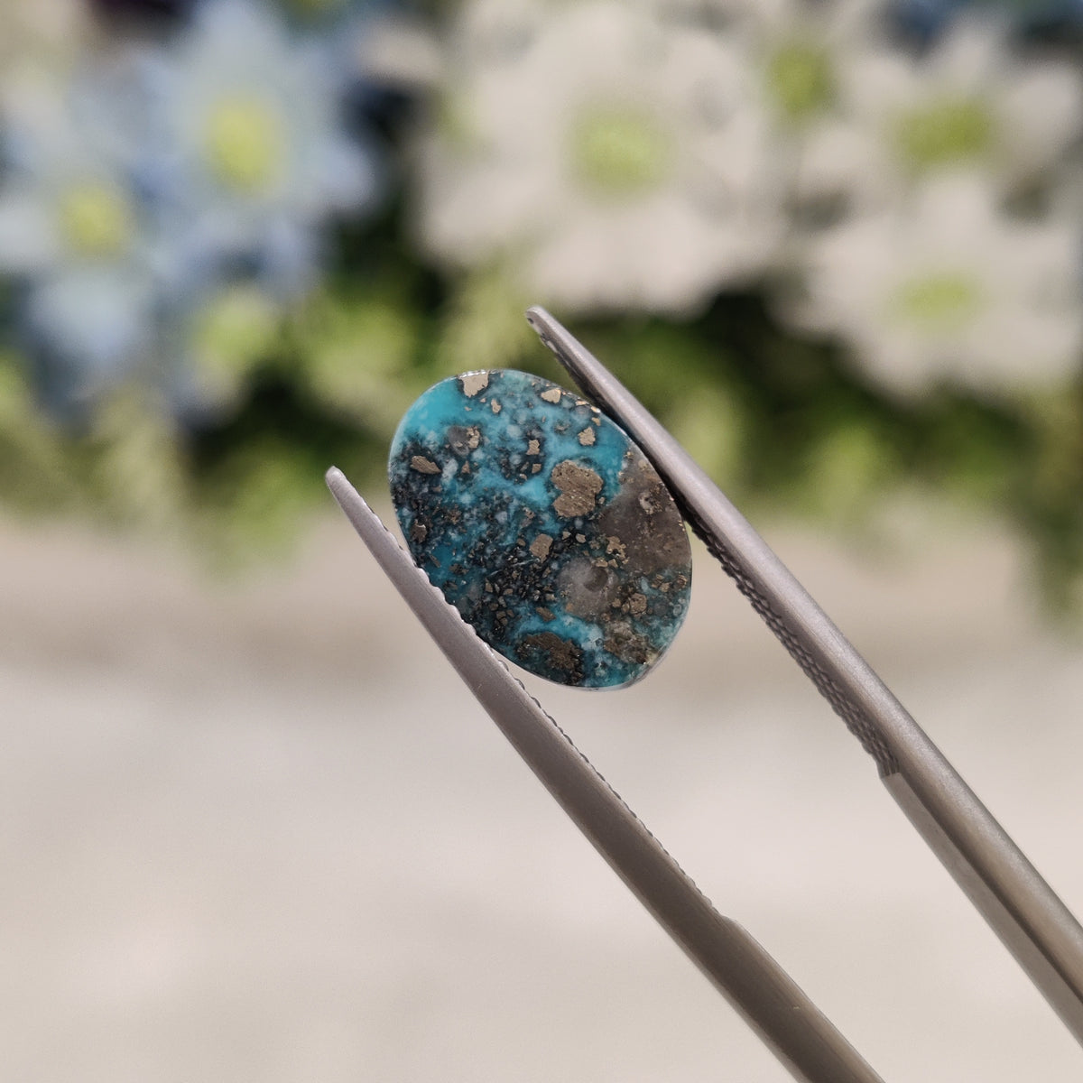 Natural Turquoise Gemstone (Firoza) TUR 103 5.8 Carat Certified