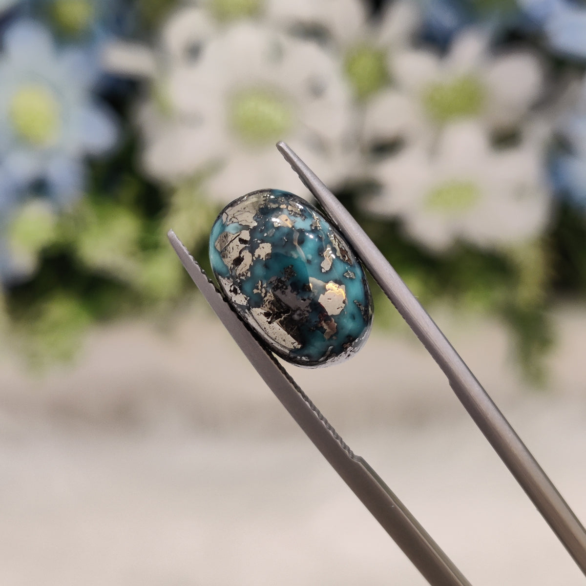 Natural Turquoise Gemstone (Firoza) TUR 156 7.53 Carat Certified