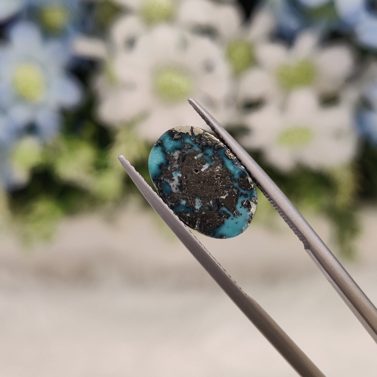 Natural Turquoise Gemstone (Firoza) TUR 156 7.53 Carat Certified