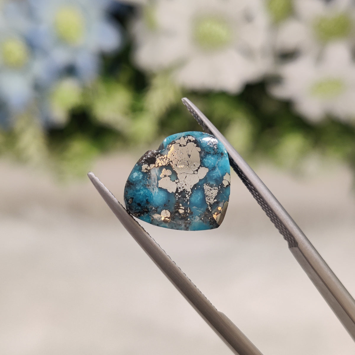 Natural Turquoise Gemstone (Firoza) TUR 197 7.04 Carat Certified