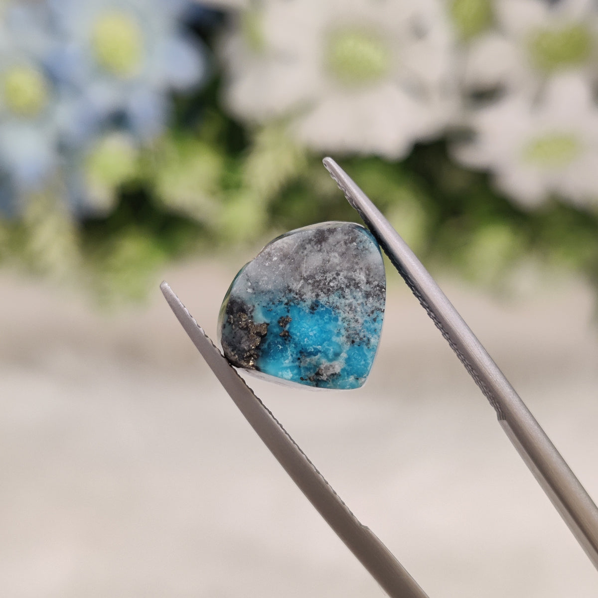 Natural Turquoise Gemstone (Firoza) TUR 197 7.04 Carat Certified