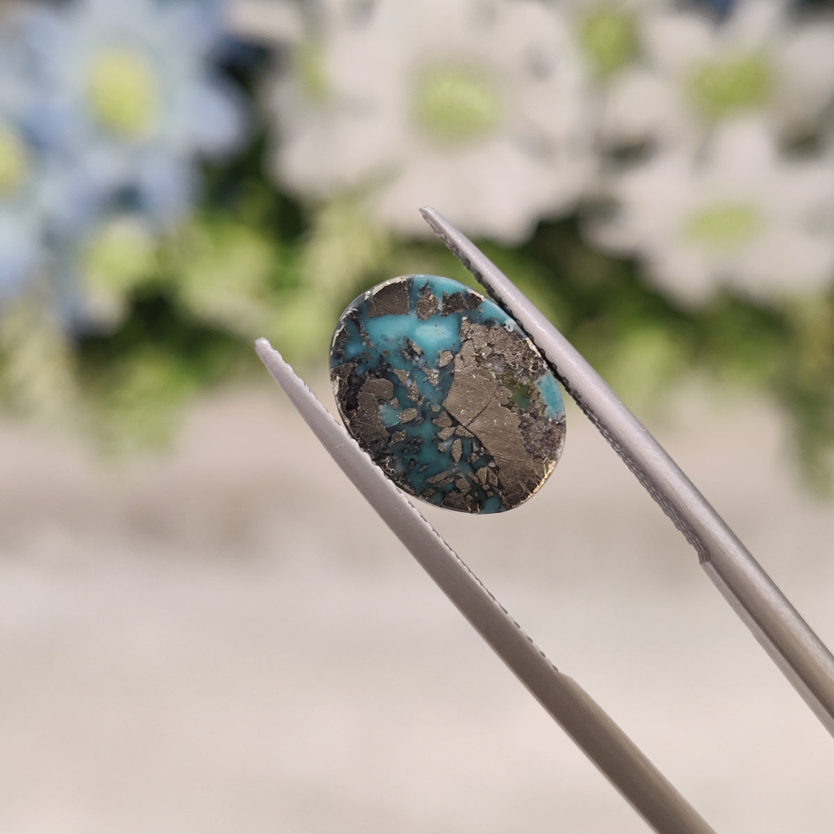 Natural Turquoise Gemstone (Firoza) TUR 125 7.67 Carat Certified