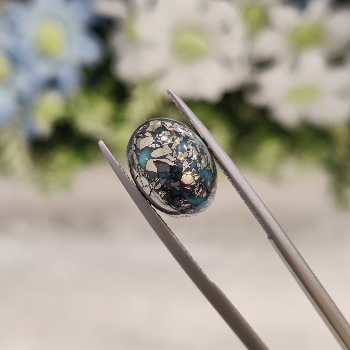 Natural Turquoise Gemstone (Firoza) TUR 125 7.67 Carat Certified