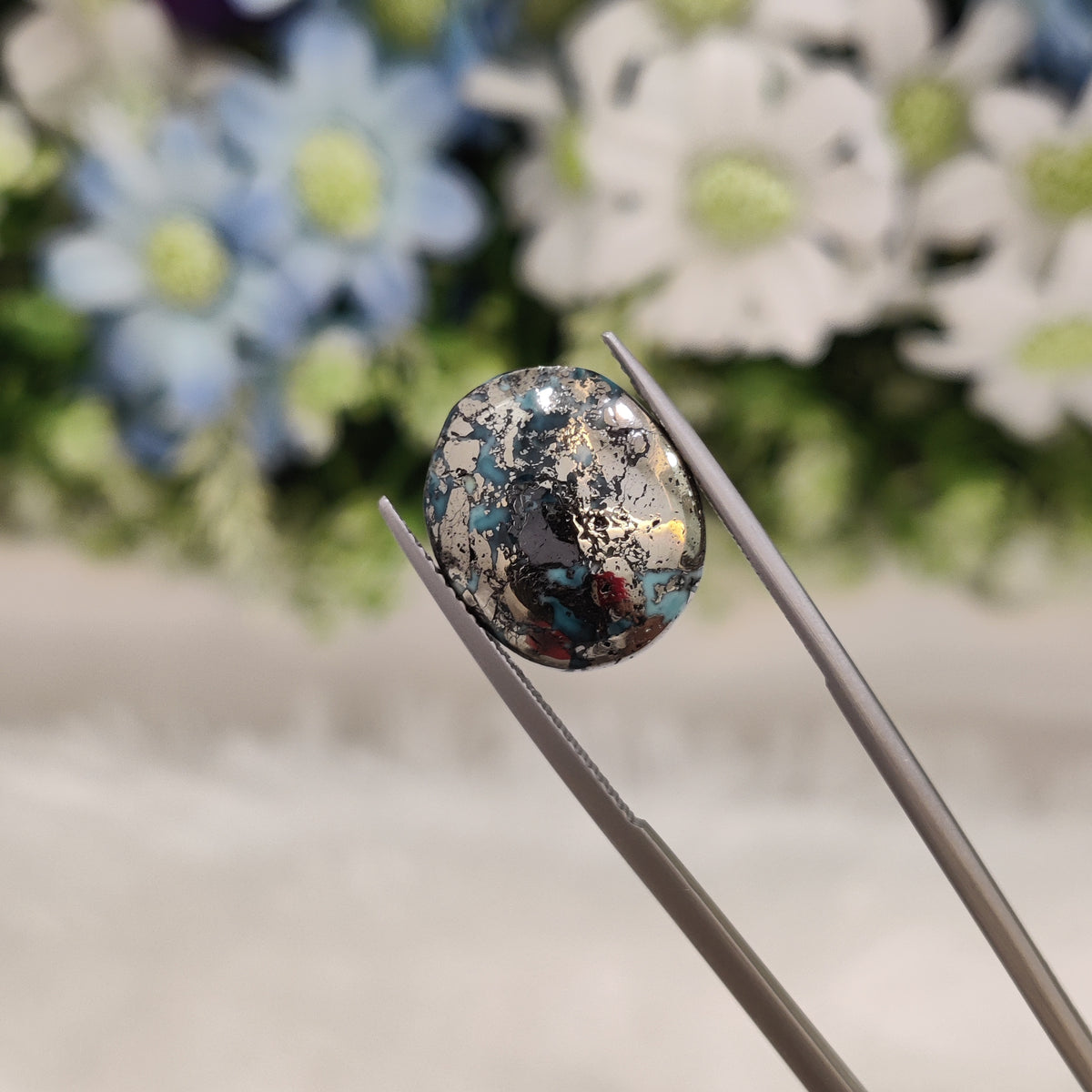 Natural Turquoise Gemstone (Firoza) TUR 141 7.75 Carat Certified