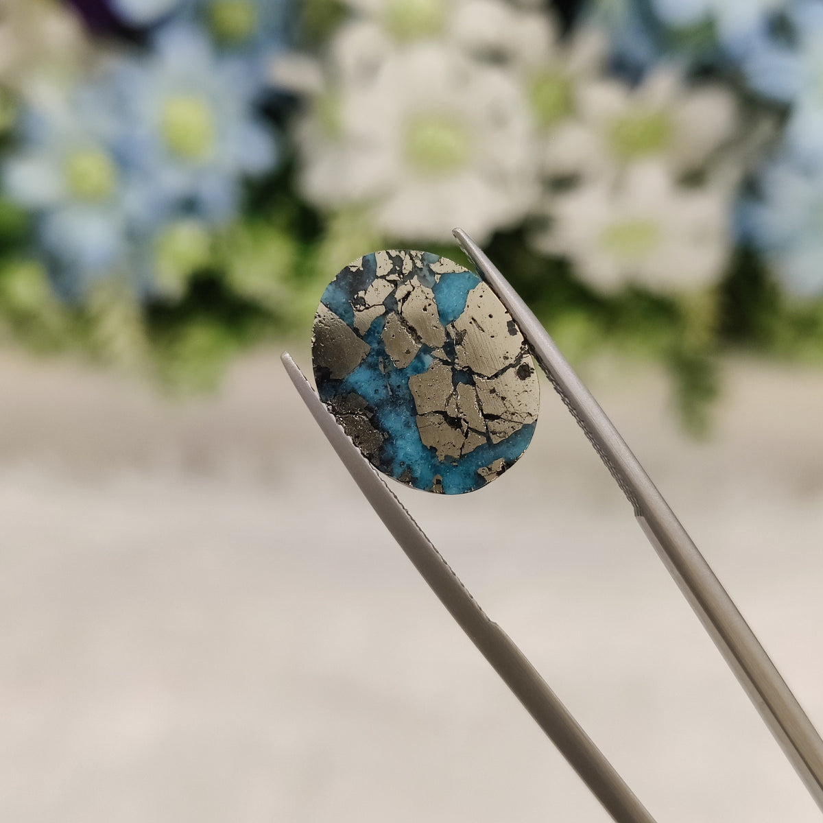 Natural Turquoise Gemstone (Firoza) TUR 112 7.37 Carat Certified