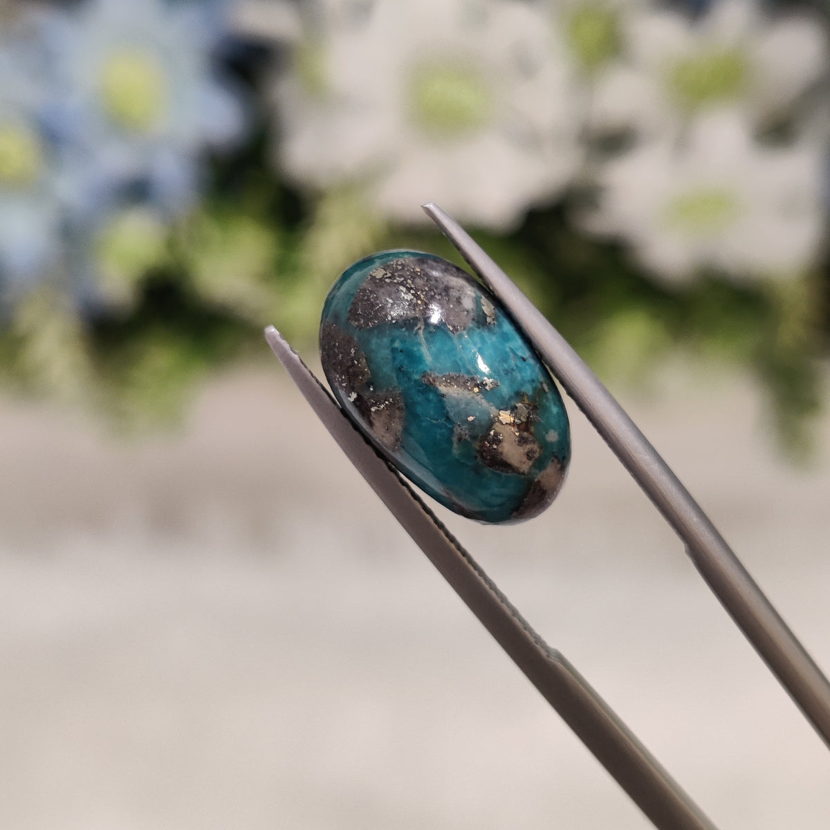 Natural Turquoise Gemstone (Firoza) TUR 110 7.86 Carat Certified