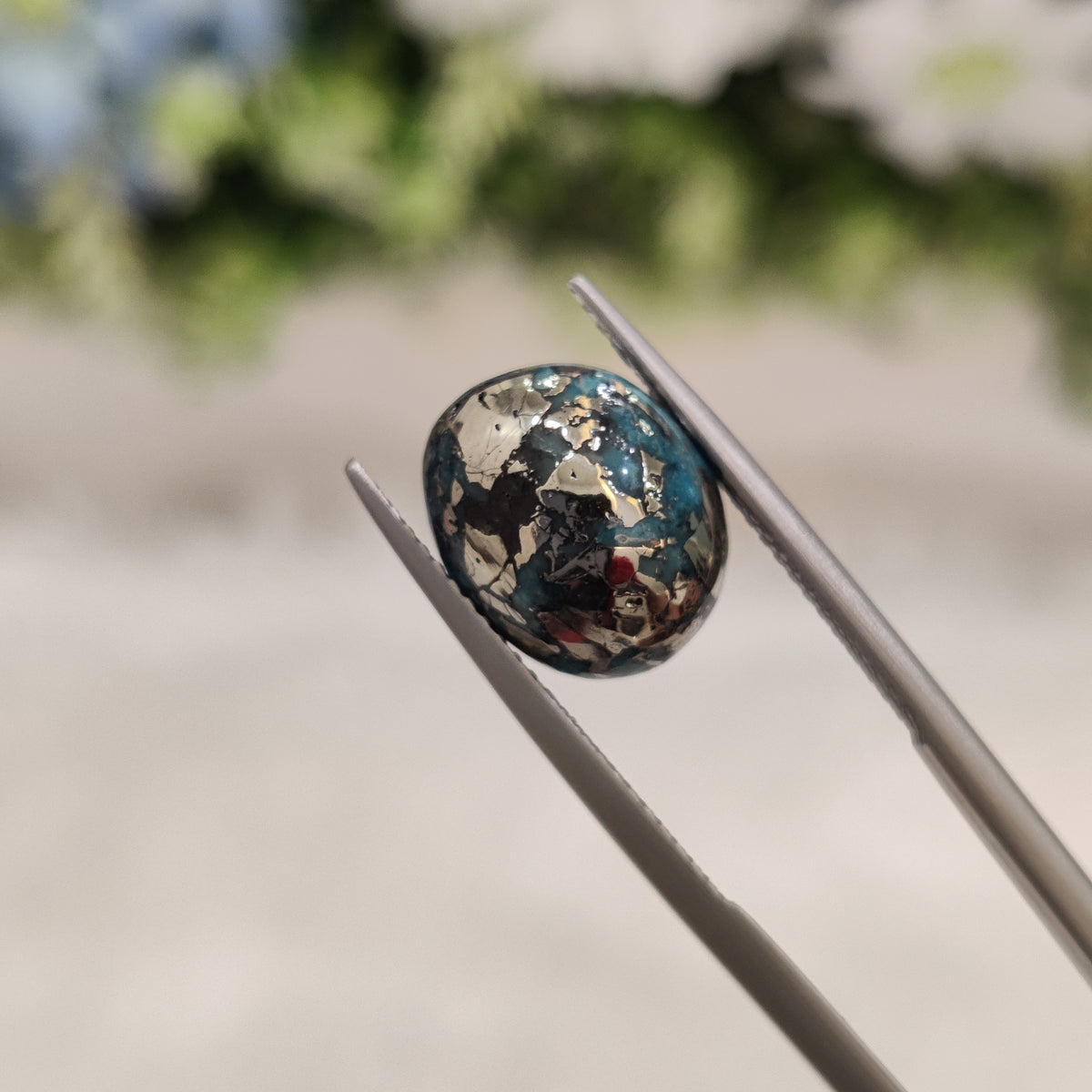 Natural Turquoise Gemstone (Firoza) TUR 92 7.08 Carat Certified