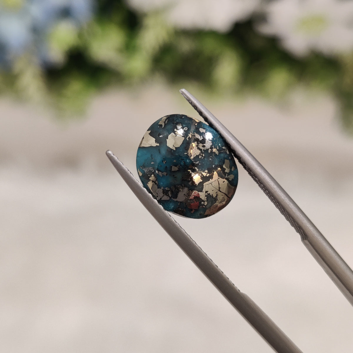 Natural Turquoise Gemstone (Firoza) TUR 92 7.08 Carat Certified