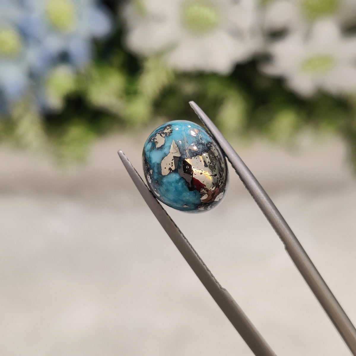 Natural Turquoise Gemstone (Firoza) TUR 157 7.48 Carat Certified
