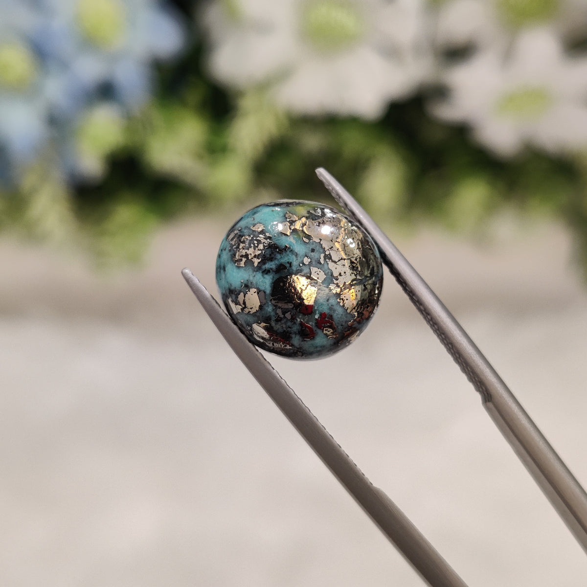 Natural Turquoise Gemstone (Firoza) TUR 178 7.04 Carat Certified