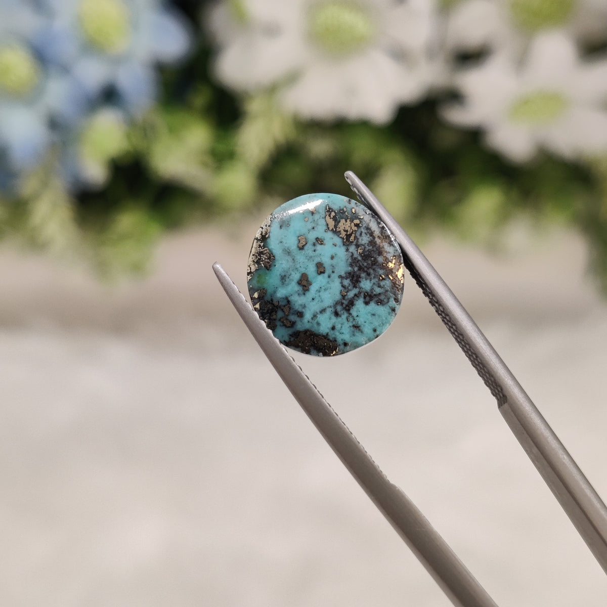 Natural Turquoise Gemstone (Firoza) TUR 178 7.04 Carat Certified