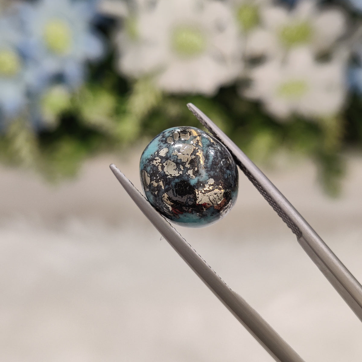 Natural Turquoise Gemstone (Firoza) TUR 164 7.72 Carat Certified