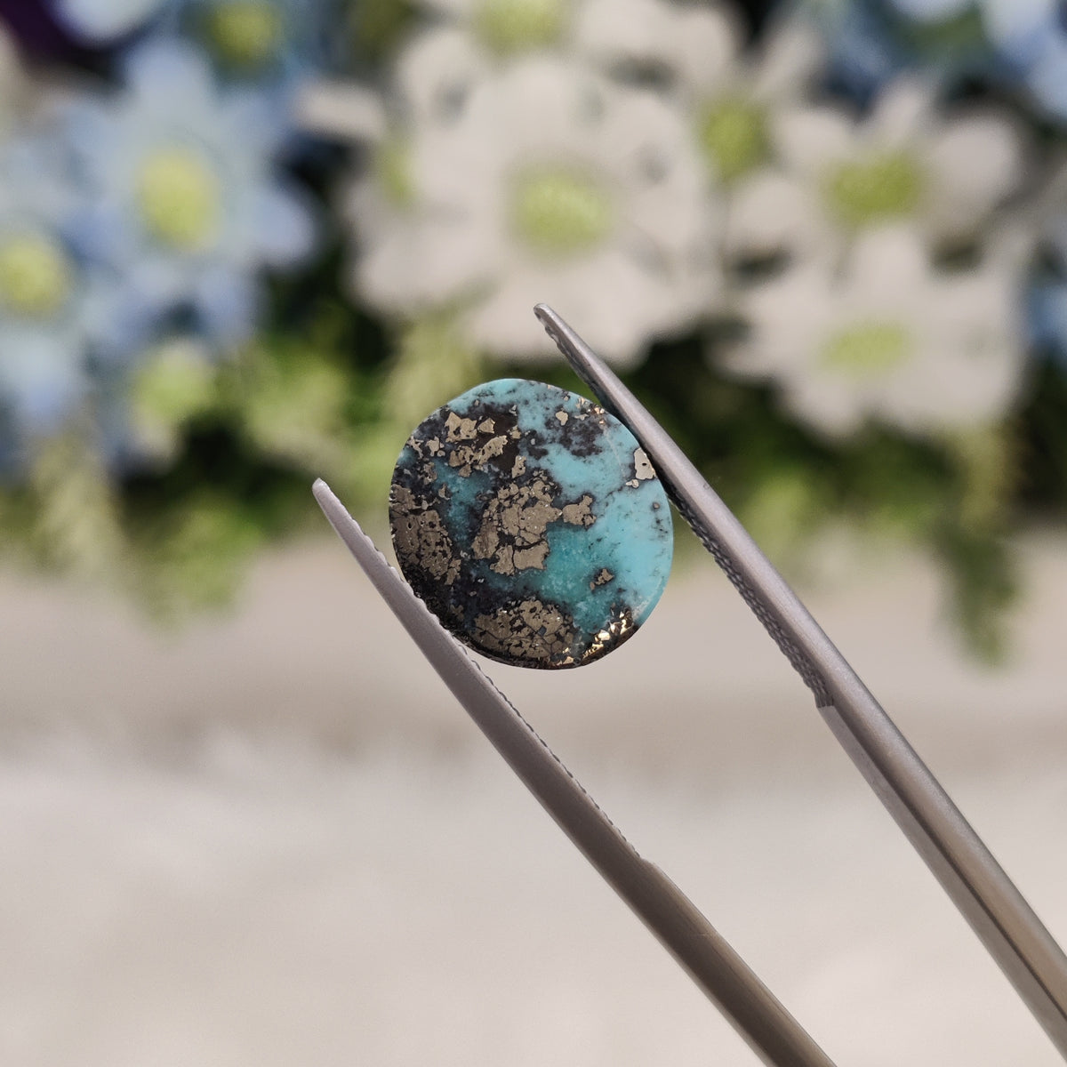 Natural Turquoise Gemstone (Firoza) TUR 164 7.72 Carat Certified