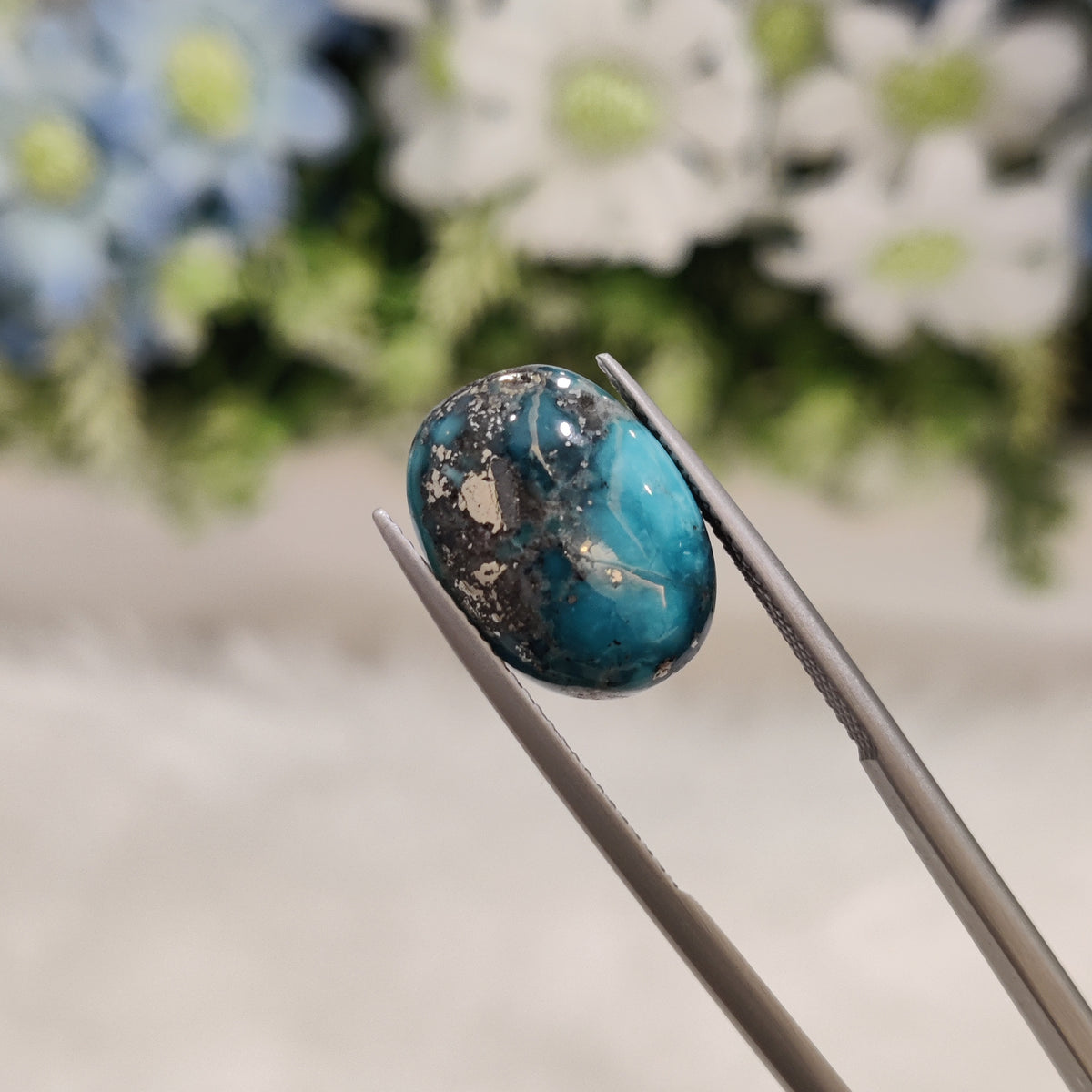 Natural Turquoise Gemstone (Firoza) TUR 189 7.04 Carat Certified