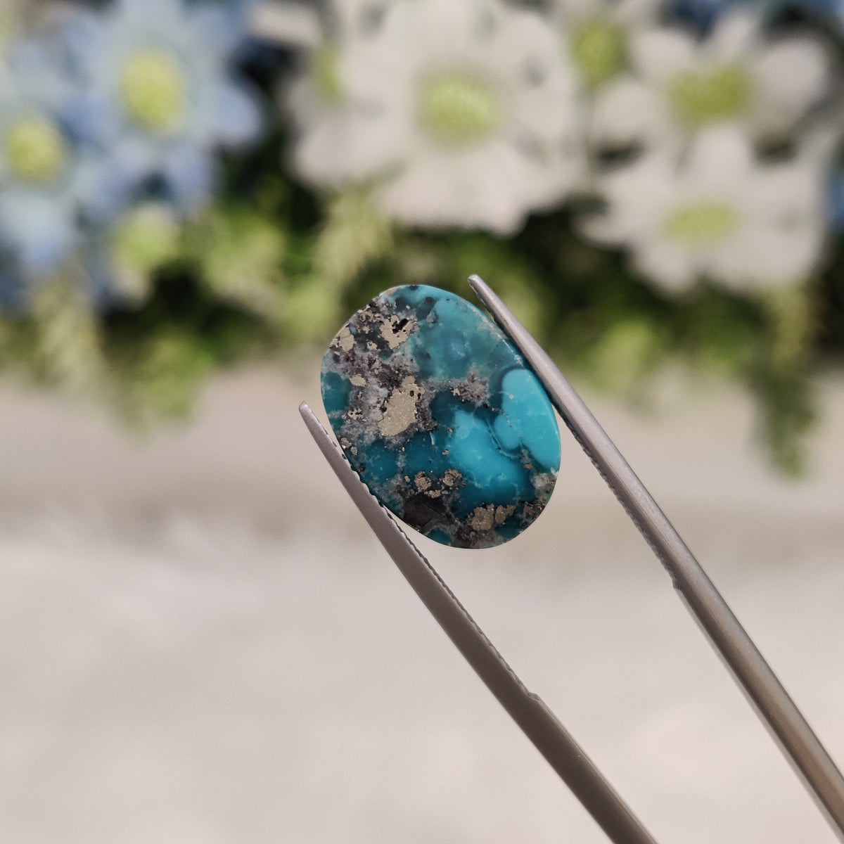 Natural Turquoise Gemstone (Firoza) TUR 189 7.04 Carat Certified