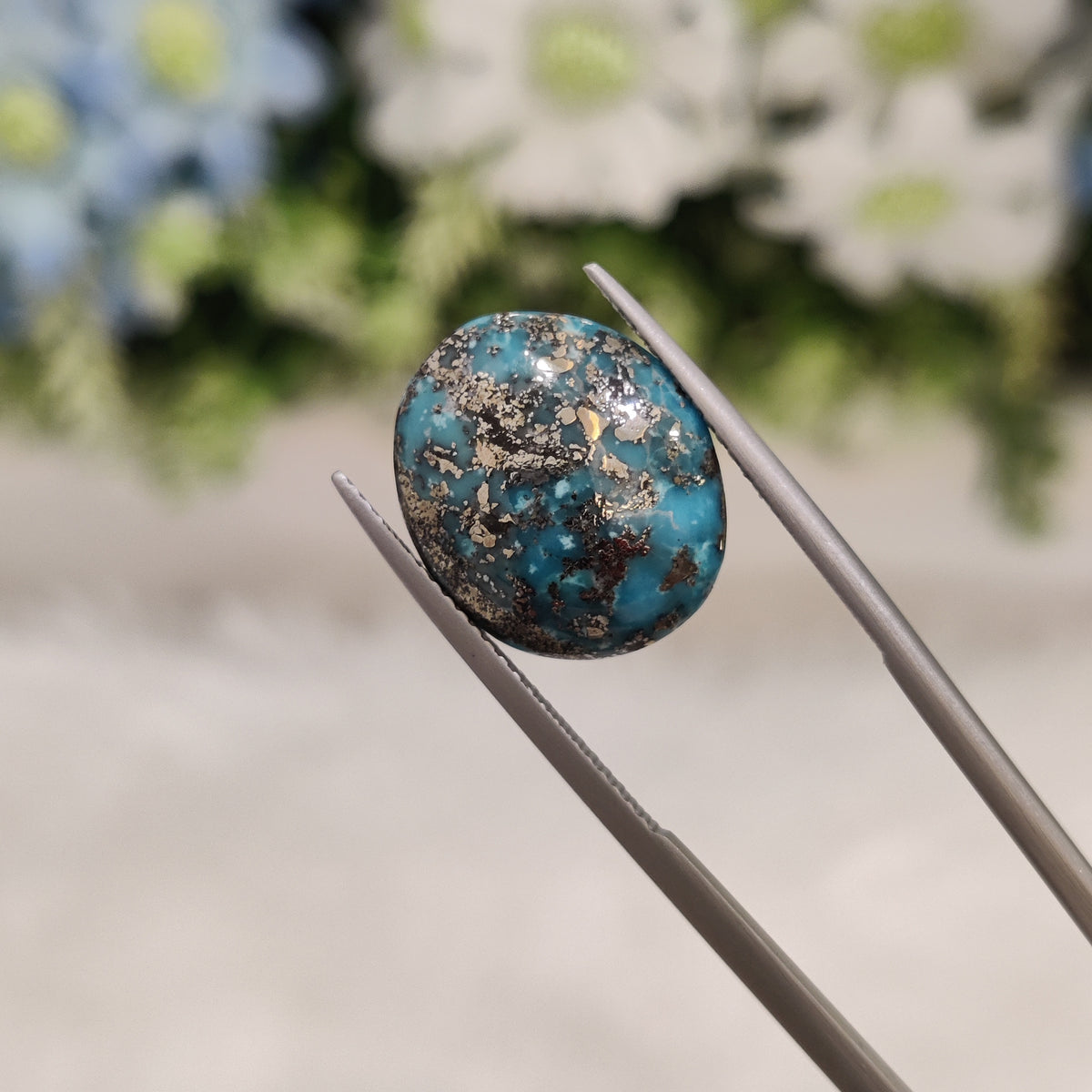 Natural Turquoise Gemstone (Firoza) TUR 185 7.47 Carat Certified