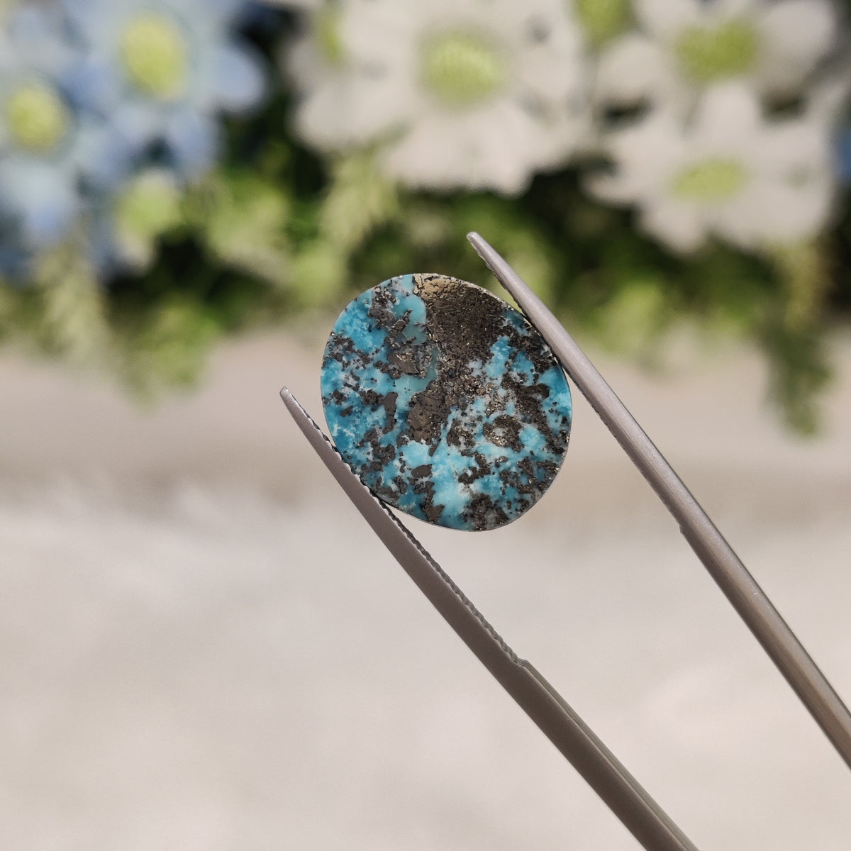 Natural Turquoise Gemstone (Firoza) TUR 185 7.47 Carat Certified
