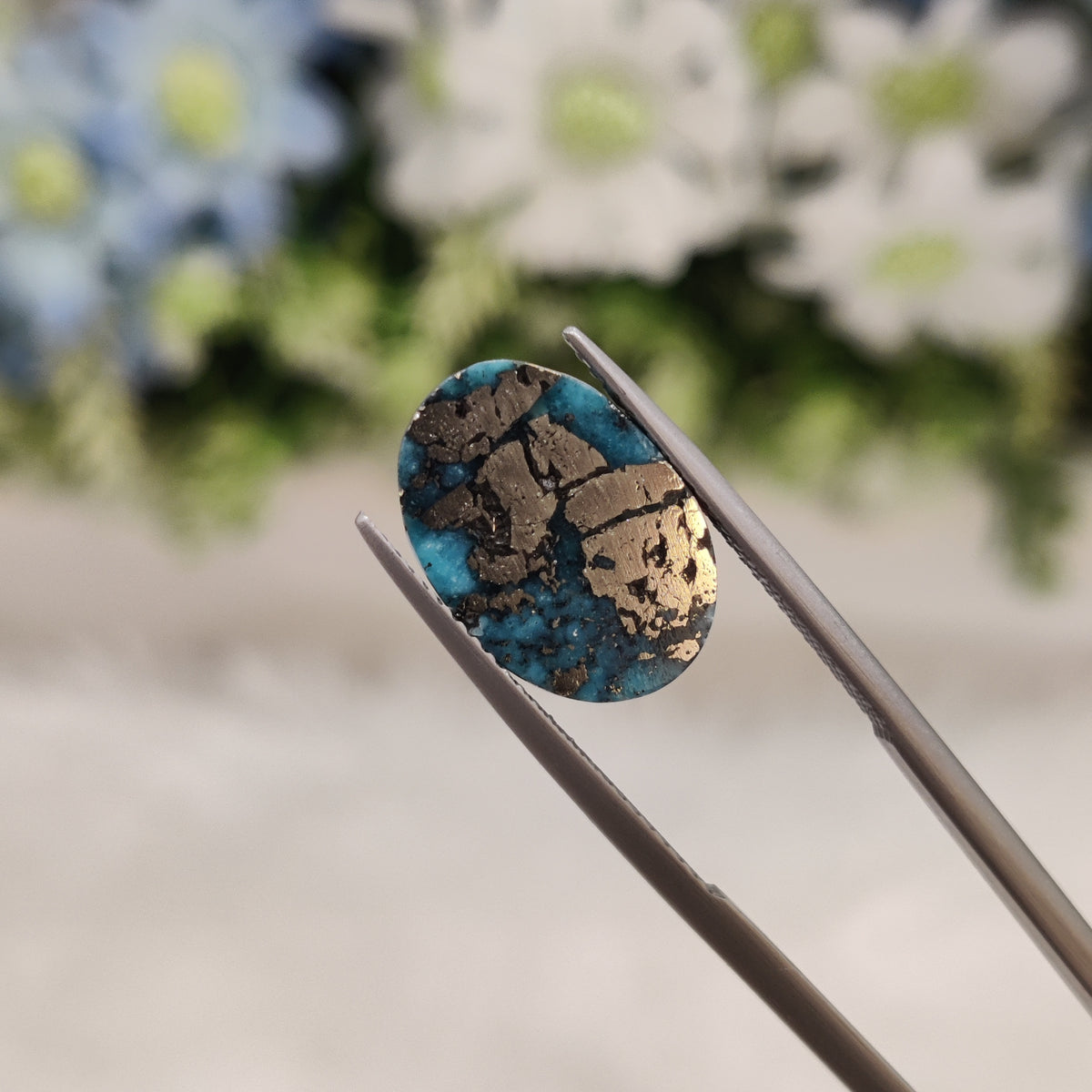 Natural Turquoise Gemstone (Firoza) TUR 200 7.71 Carat Certified