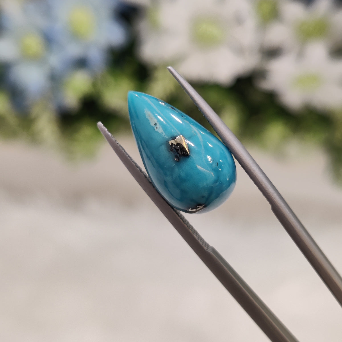 Natural Turquoise Gemstone (Firoza) TUR 214 7.34 Carat Certified