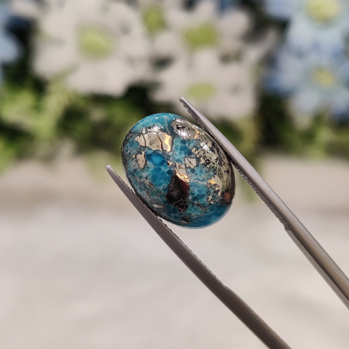 Natural Turquoise Gemstone (Firoza) TUR 70 8.51 Carat Certified