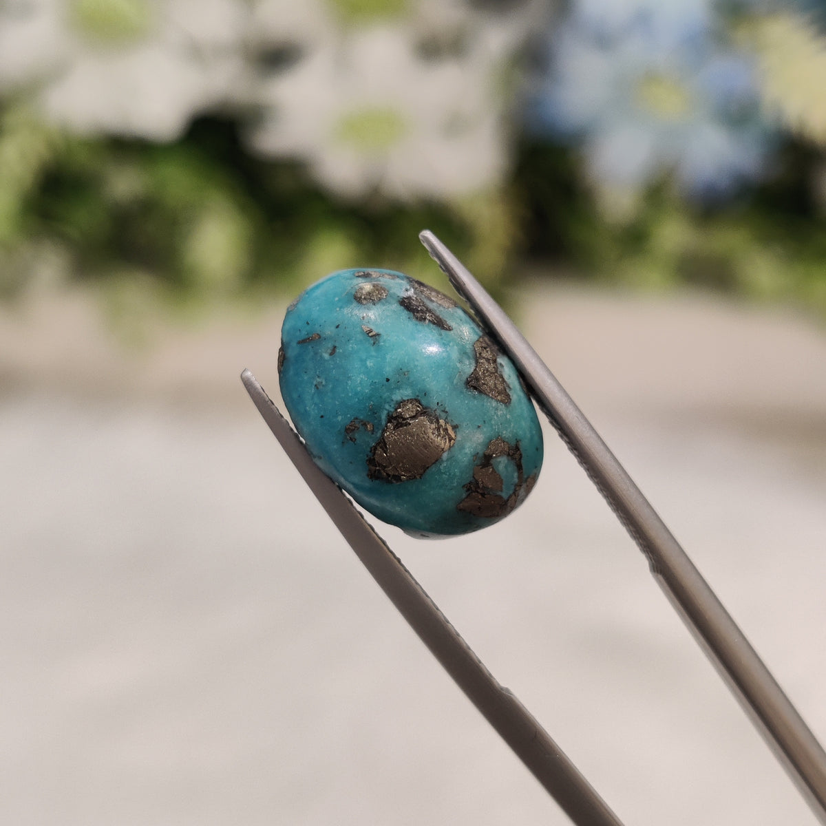 Natural Turquoise Gemstone (Firoza) TUR 42 8.65 Carat Certified