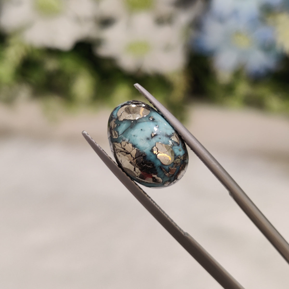Natural Turquoise Gemstone (Firoza) TUR 181 8.03 Carat Certified