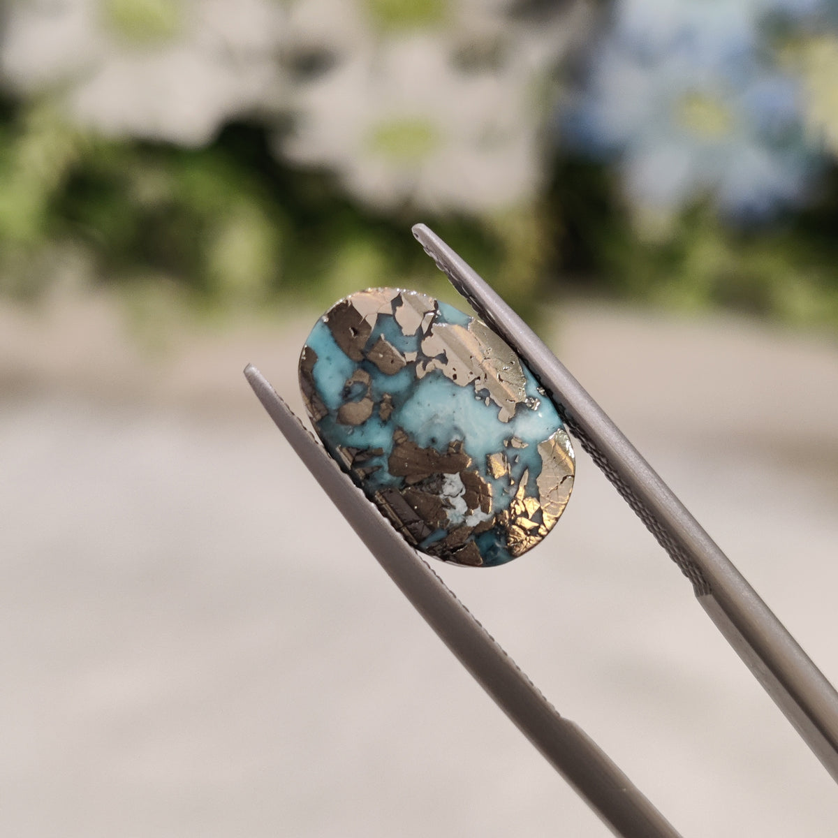 Natural Turquoise Gemstone (Firoza) TUR 181 8.03 Carat Certified