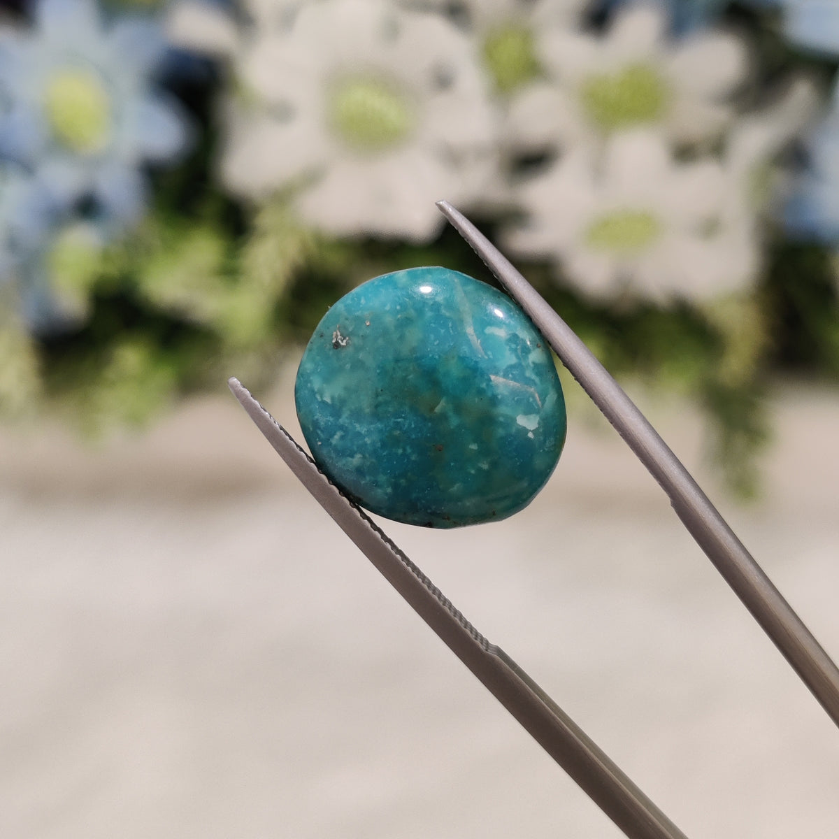 Natural Turquoise Gemstone (Firoza) TUR 47 8.6 Carat Certified