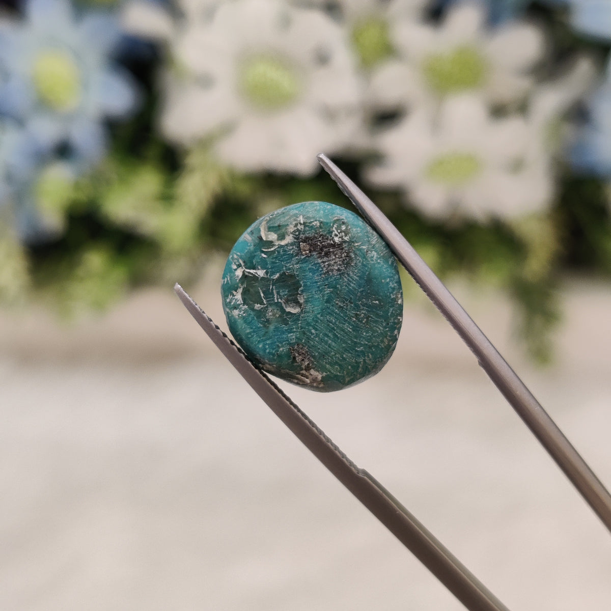 Natural Turquoise Gemstone (Firoza) TUR 47 8.6 Carat Certified