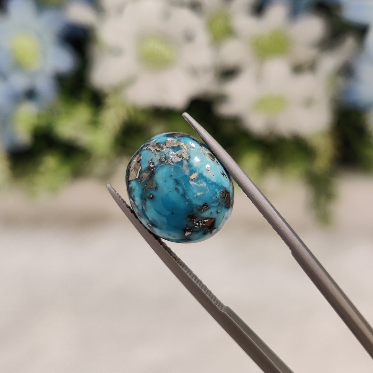 Natural Turquoise Gemstone (Firoza) TUR 153 8.98 Carat Certified