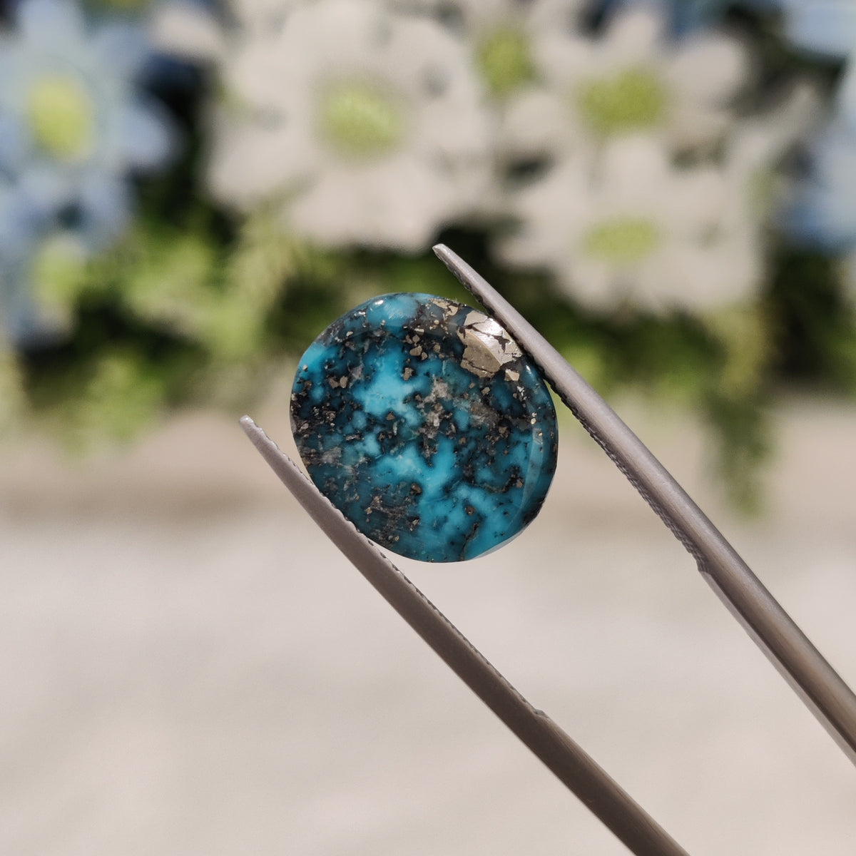 Natural Turquoise Gemstone (Firoza) TUR 153 8.98 Carat Certified