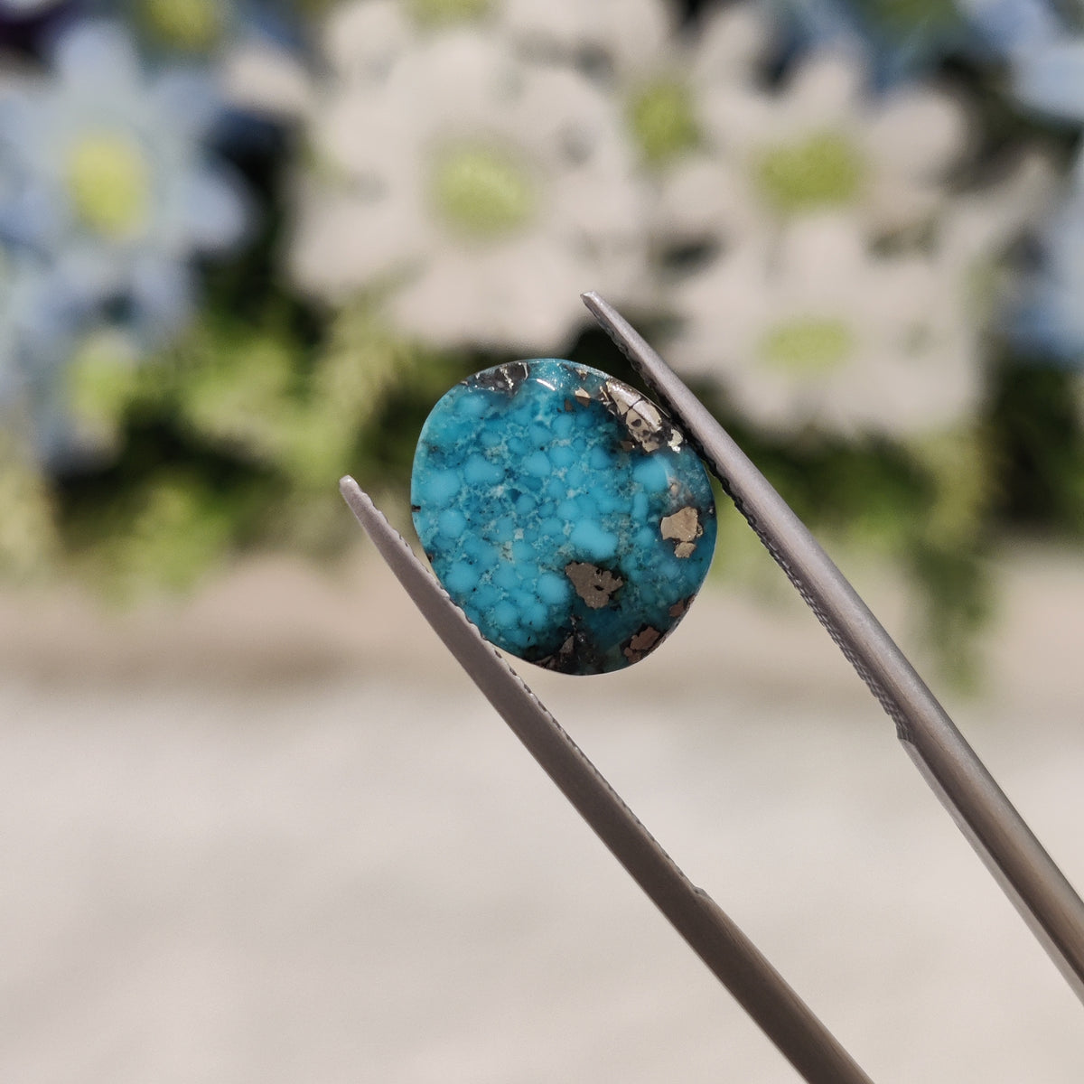 Natural Turquoise Gemstone (Firoza) TUR 131 8.87 Carat Certified