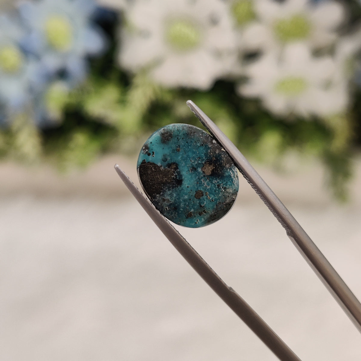 Natural Turquoise Gemstone (Firoza) TUR 173 8.29 Carat Certified