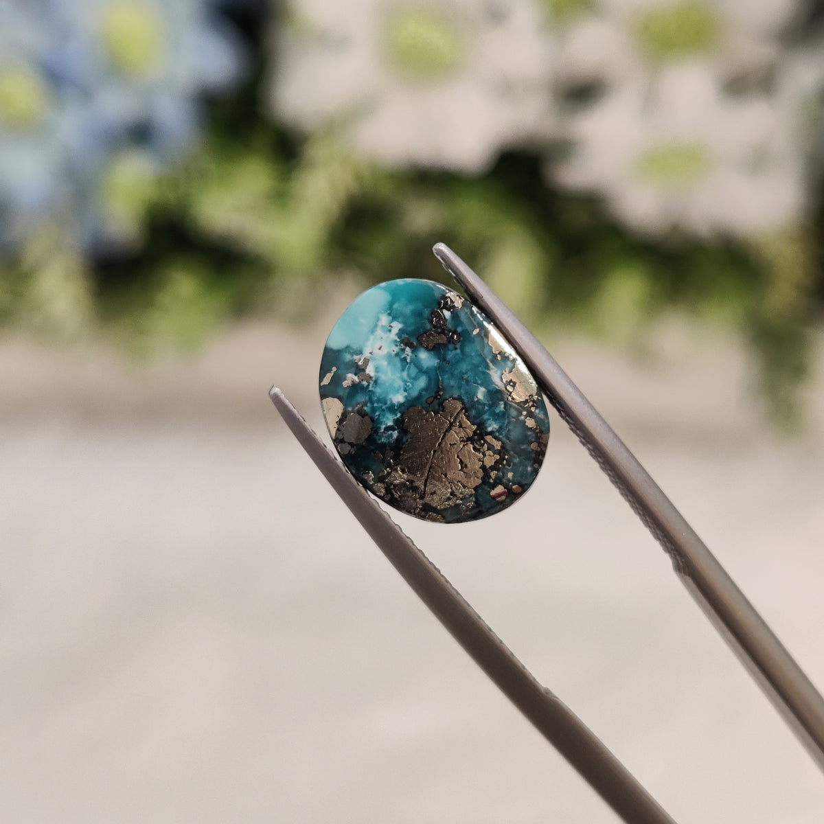 Natural Turquoise Gemstone (Firoza) TUR 184 8.72 Carat Certified