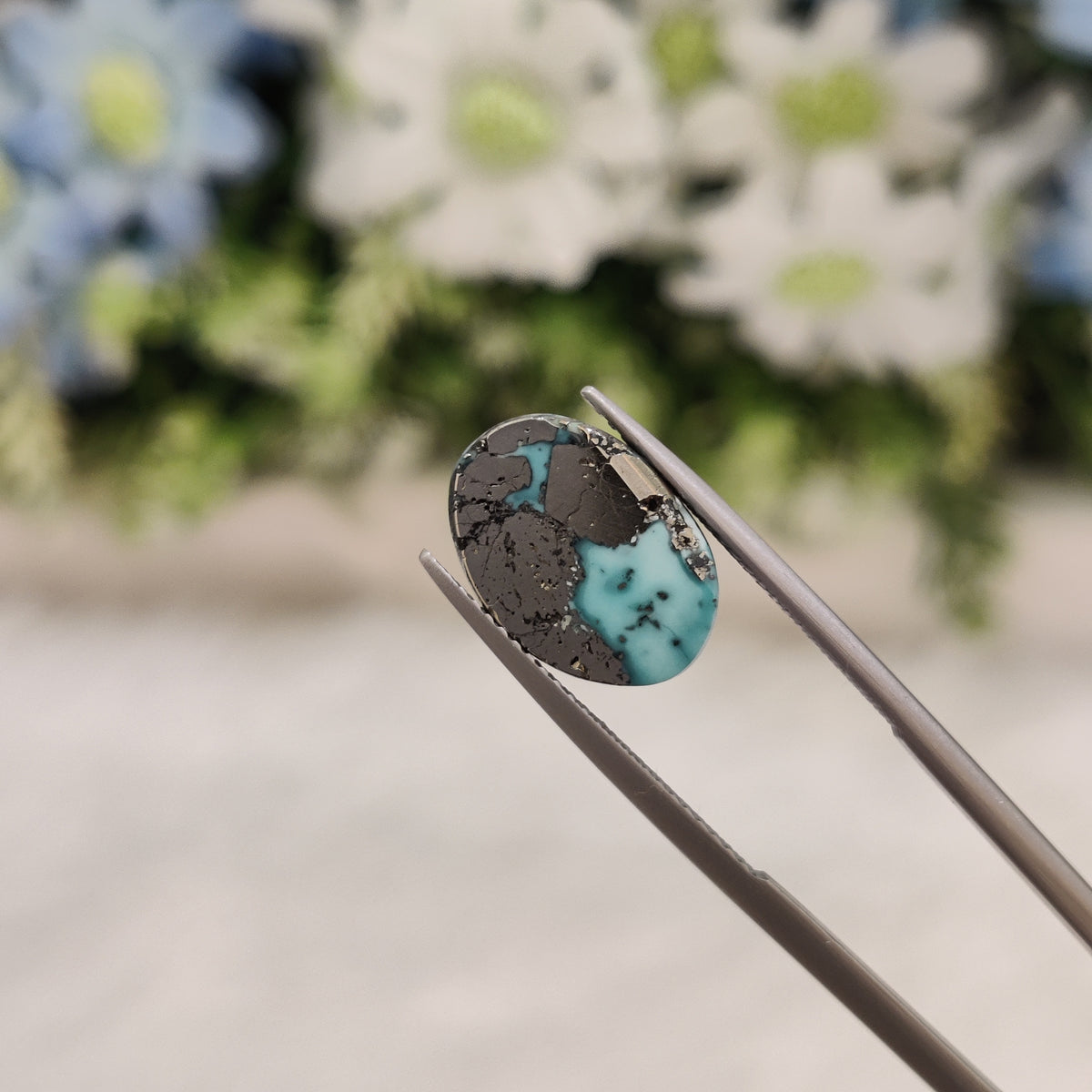 Natural Turquoise Gemstone (Firoza) TUR 94 8.37 Carat Certified