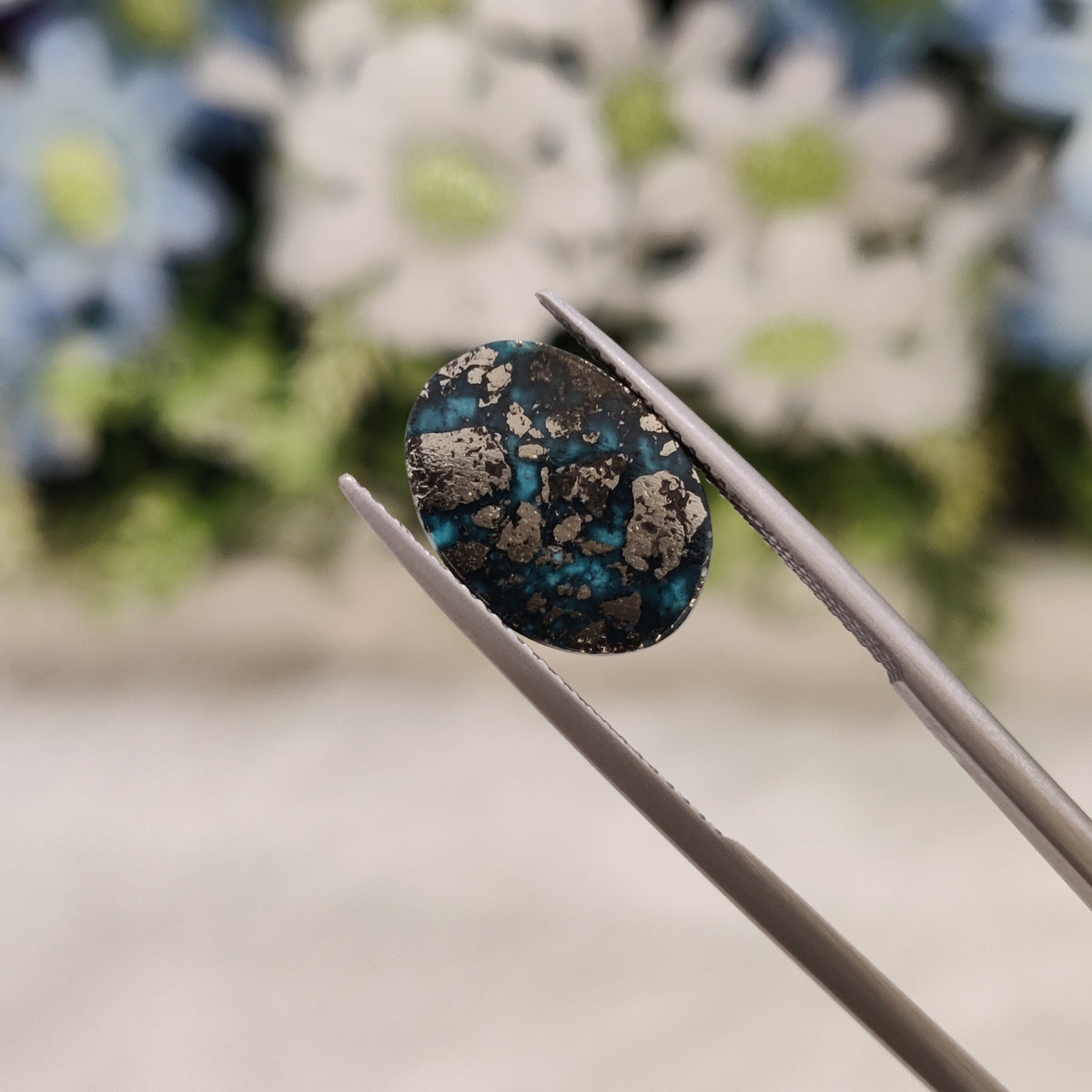 Natural Turquoise Gemstone (Firoza) TUR 171 8.84 Carat Certified