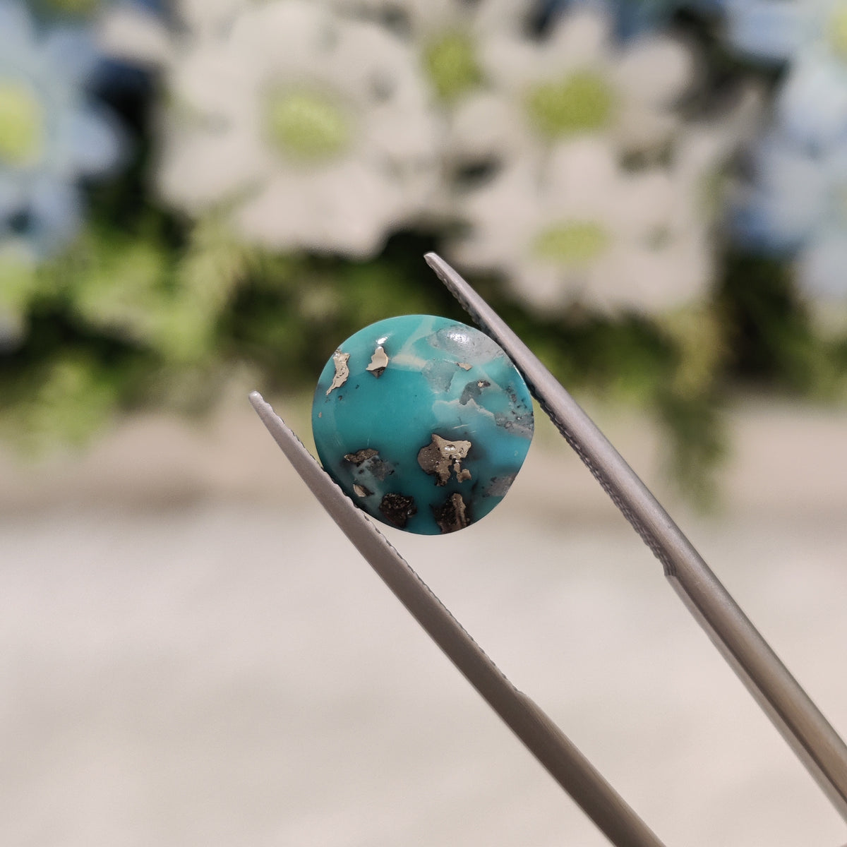 Natural Turquoise Gemstone (Firoza) TUR 193 8.36 Carat Certified