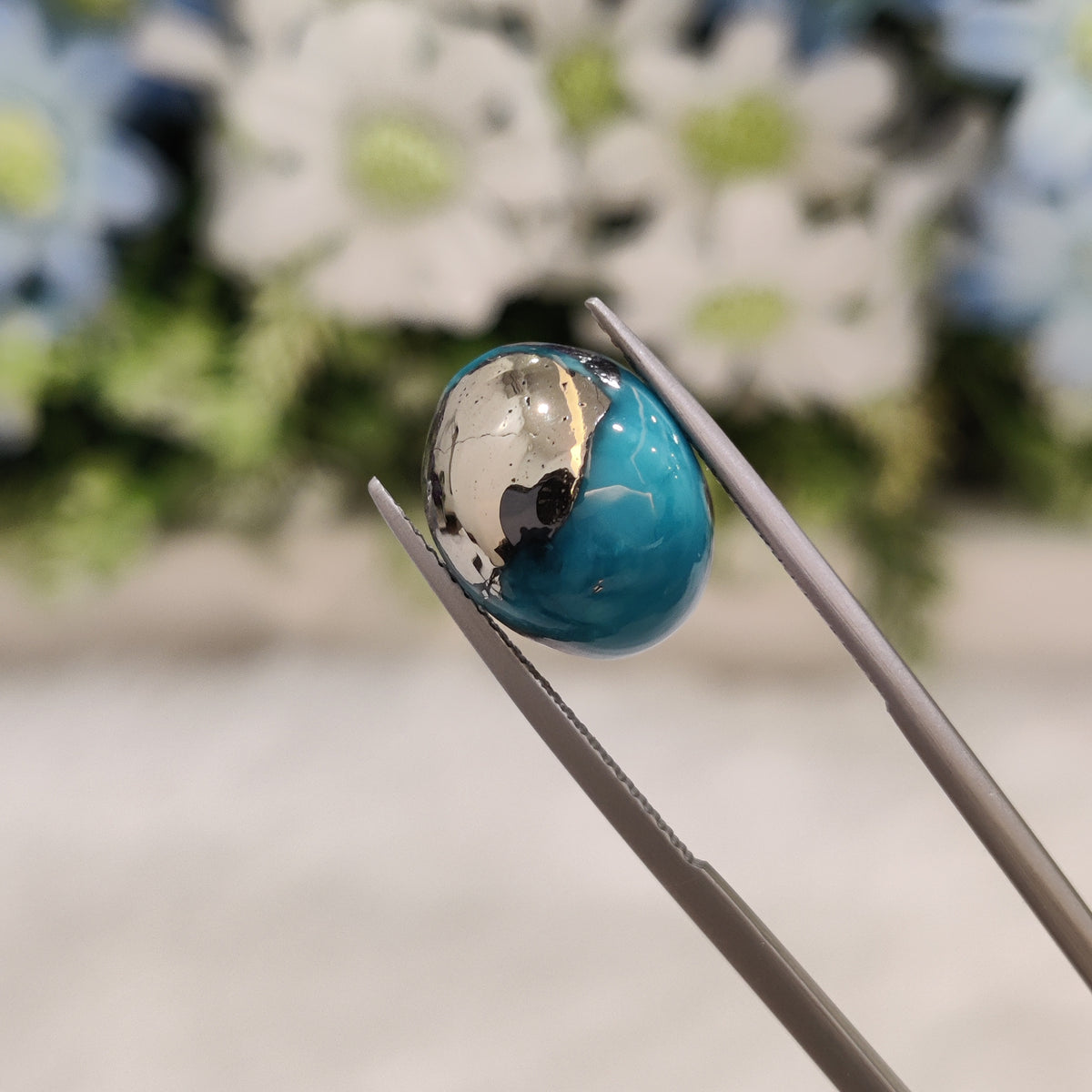 Natural Turquoise Gemstone (Firoza) TUR 117 8.65 Carat Certified