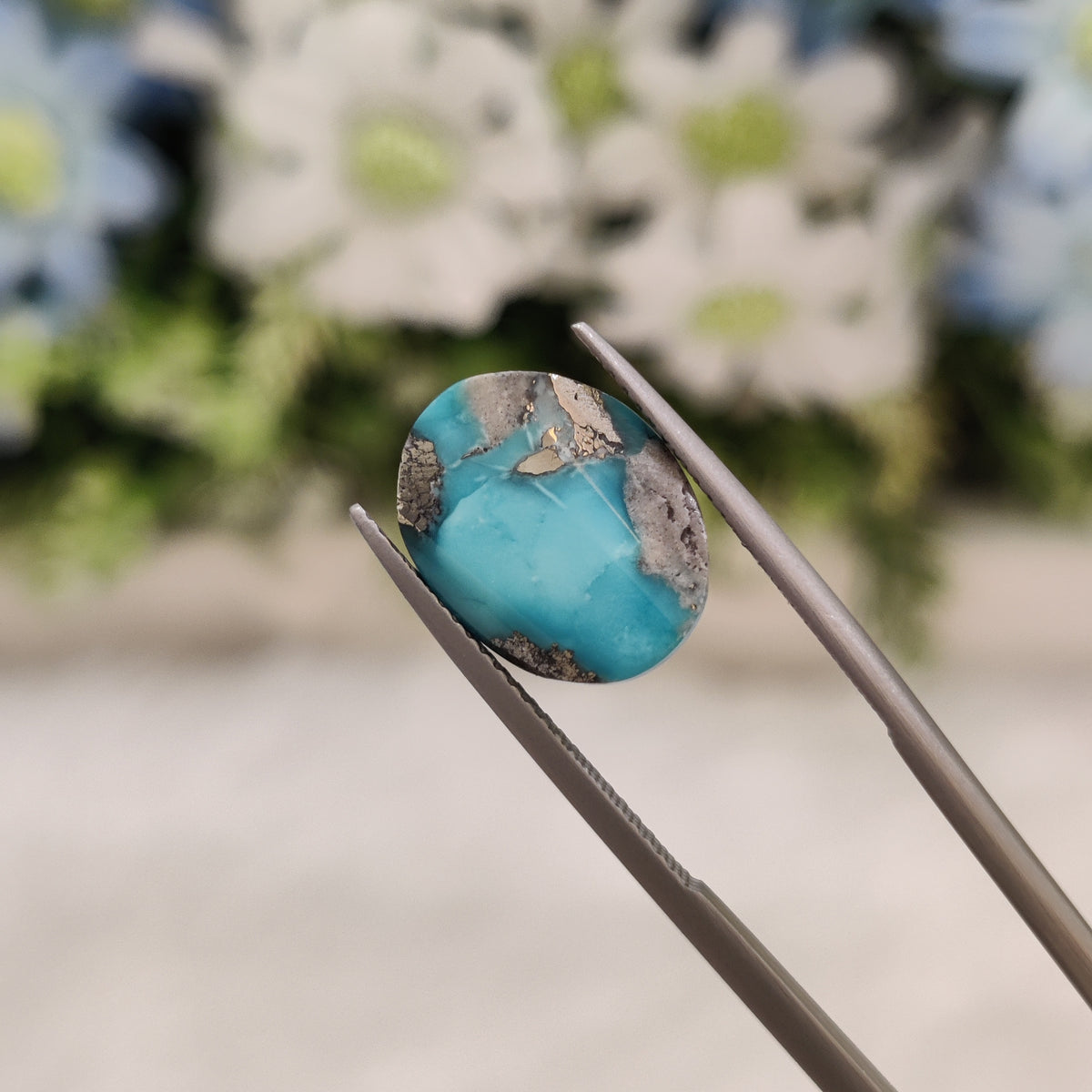 Natural Turquoise Gemstone (Firoza) TUR 117 8.65 Carat Certified