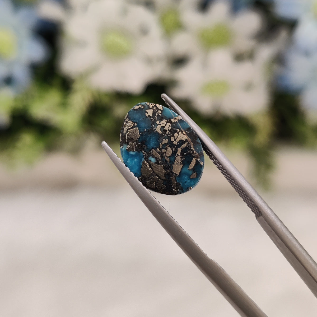 Natural Turquoise Gemstone (Firoza) TUR 72 8.34 Carat Certified