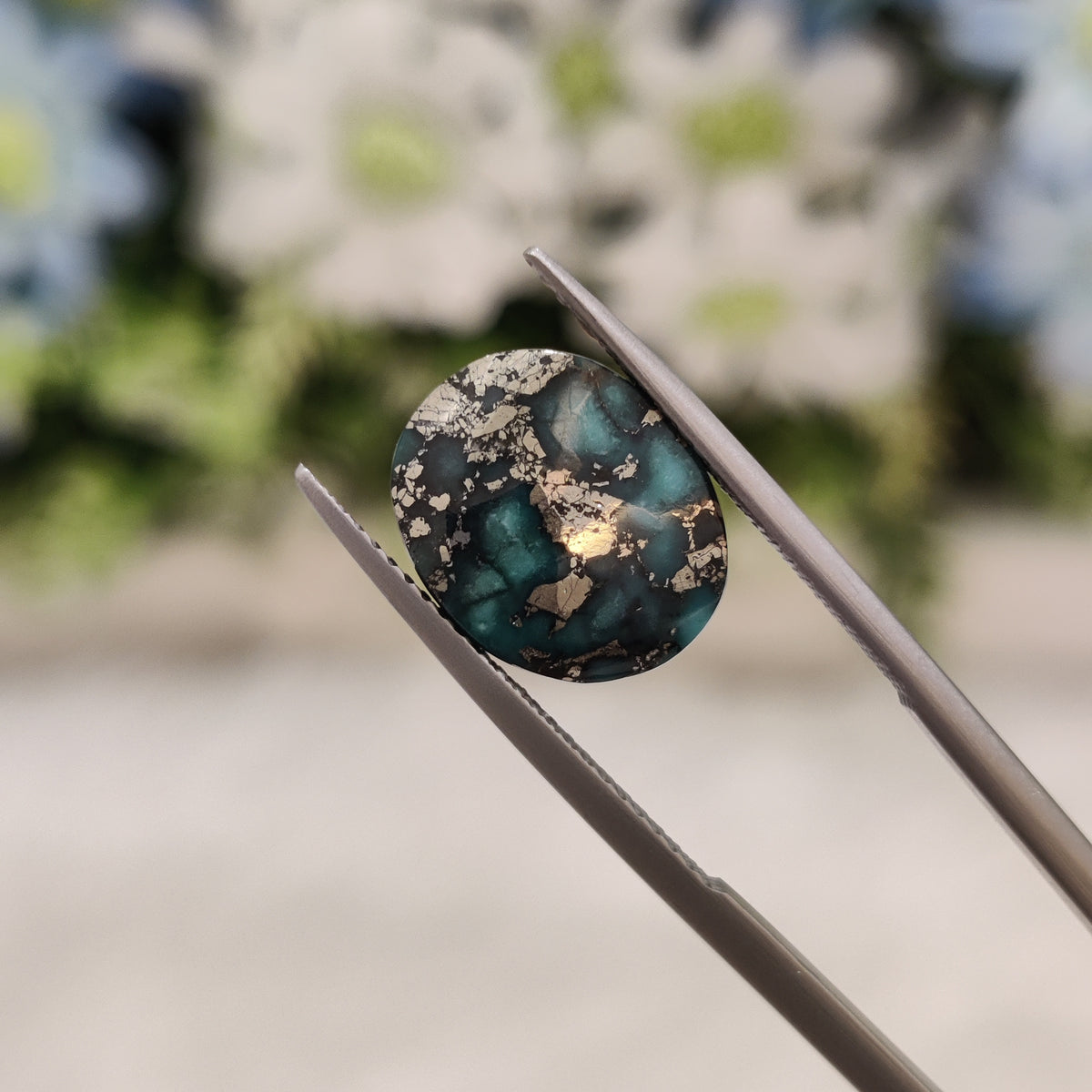 Natural Turquoise Gemstone (Firoza) TUR 152 8.52 Carat Certified