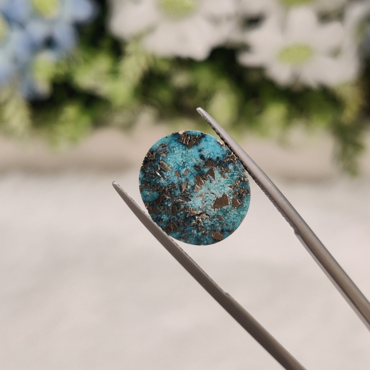 Natural Turquoise Gemstone (Firoza) TUR 73 8.05 Carat Certified