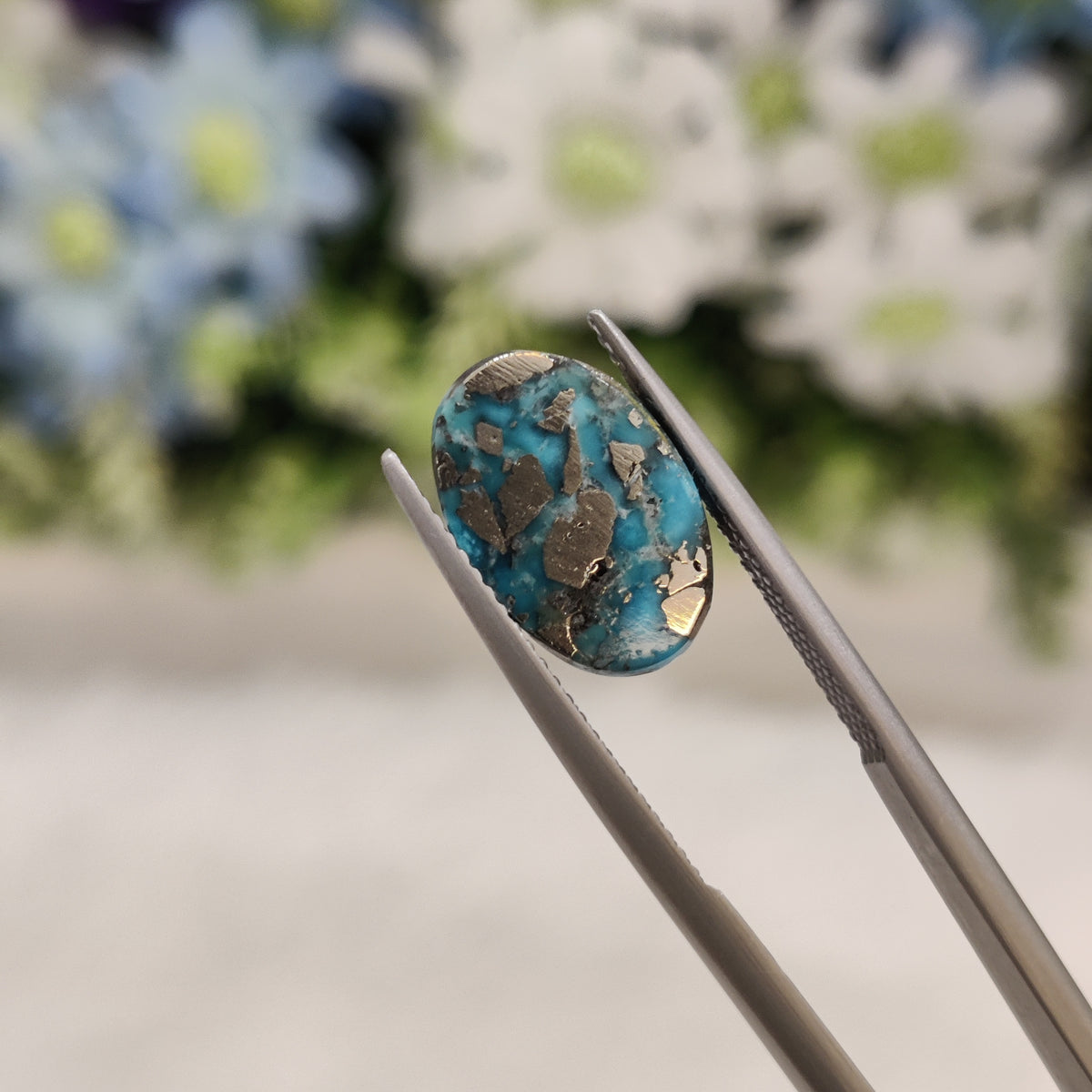 Natural Turquoise Gemstone (Firoza) TUR 191 8.18 Carat Certified