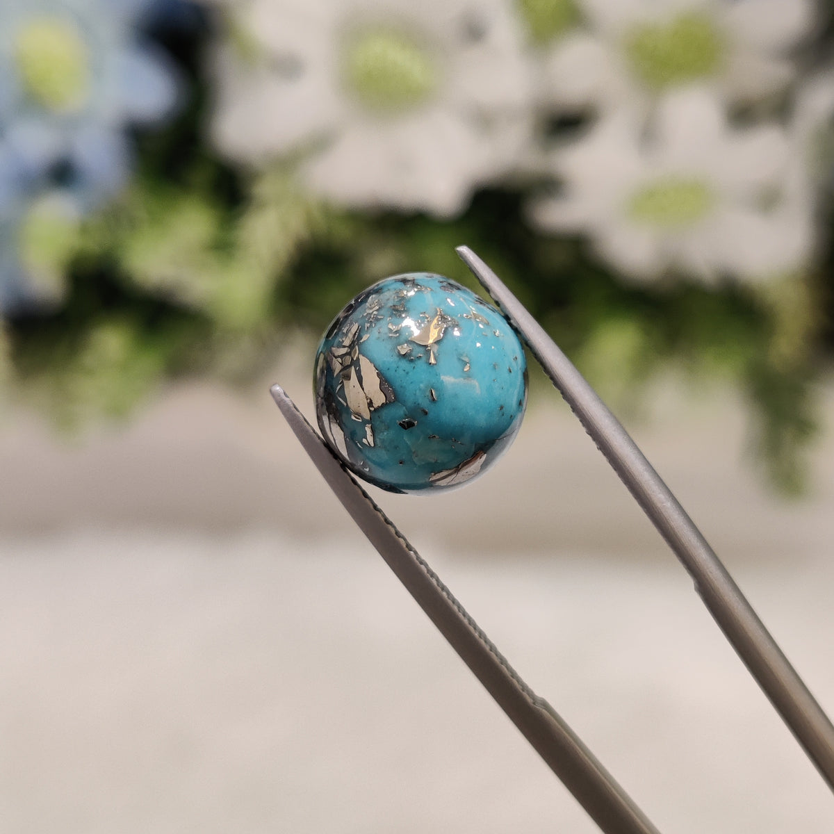 Natural Turquoise Gemstone (Firoza) TUR 107 8.46 Carat Certified