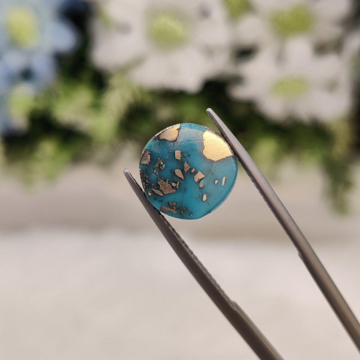 Natural Turquoise Gemstone (Firoza) TUR 107 8.46 Carat Certified